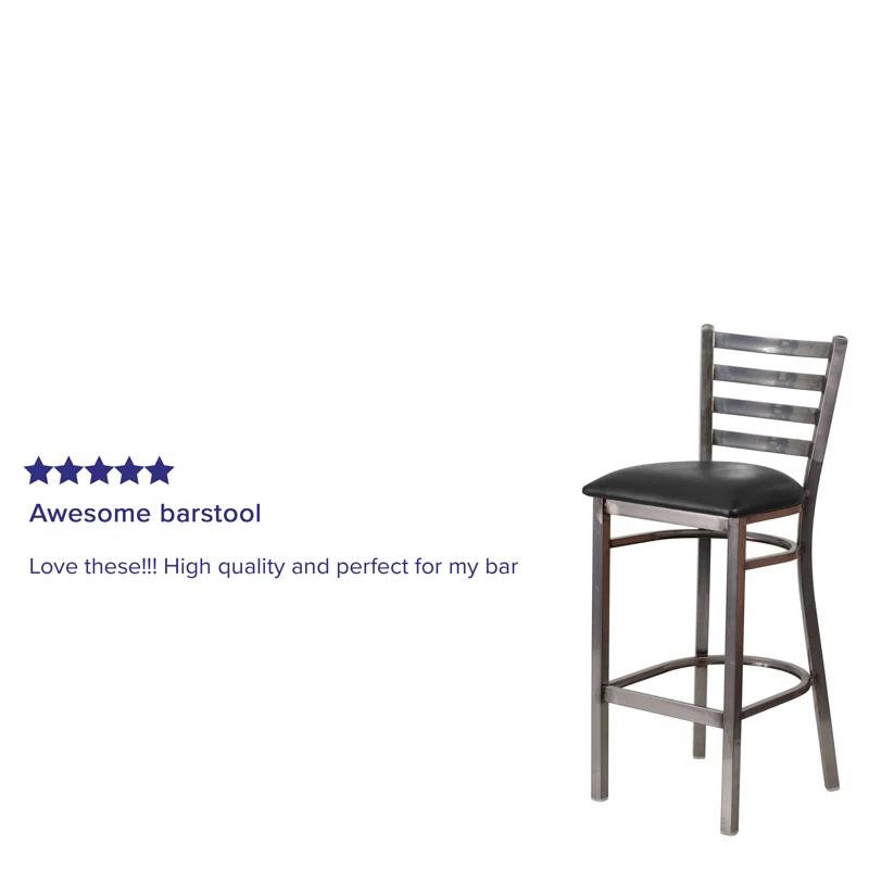 Flash Furniture Brixton Hercules Series Ladder Back Metal Restaurant Barstools