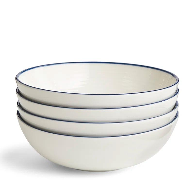 Royal Doulton Exclusively for Gordon Ramsay Gordon Ramsay GR Maze Denim Line Cereal Bowl 7" Set of 4 (Set of 4)