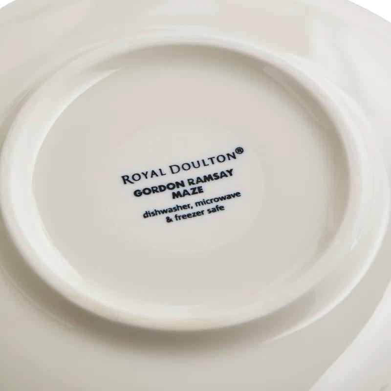Royal Doulton Exclusively for Gordon Ramsay Gordon Ramsay GR Maze Denim Line Cereal Bowl 7" Set of 4 (Set of 4)
