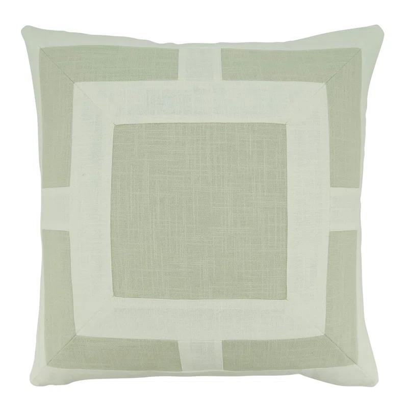 Saro Roslyn Collection Geometric Cotton Throw Pillow