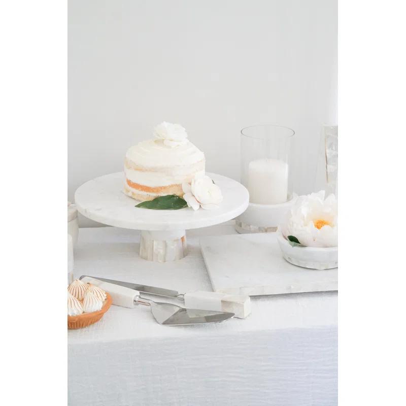 Anaya 7.63" Marble Tabletop Hurricane | Wayfair