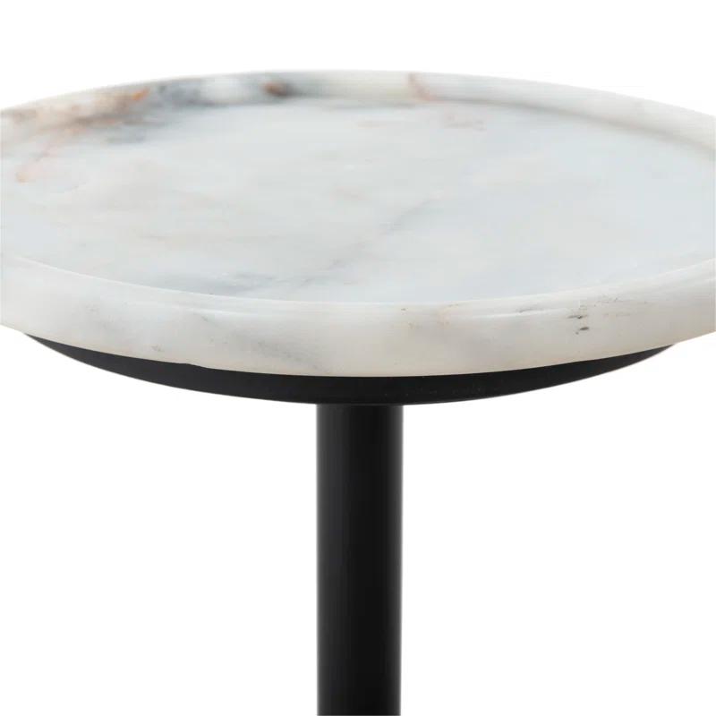 Nicholas Side Table - White Marble