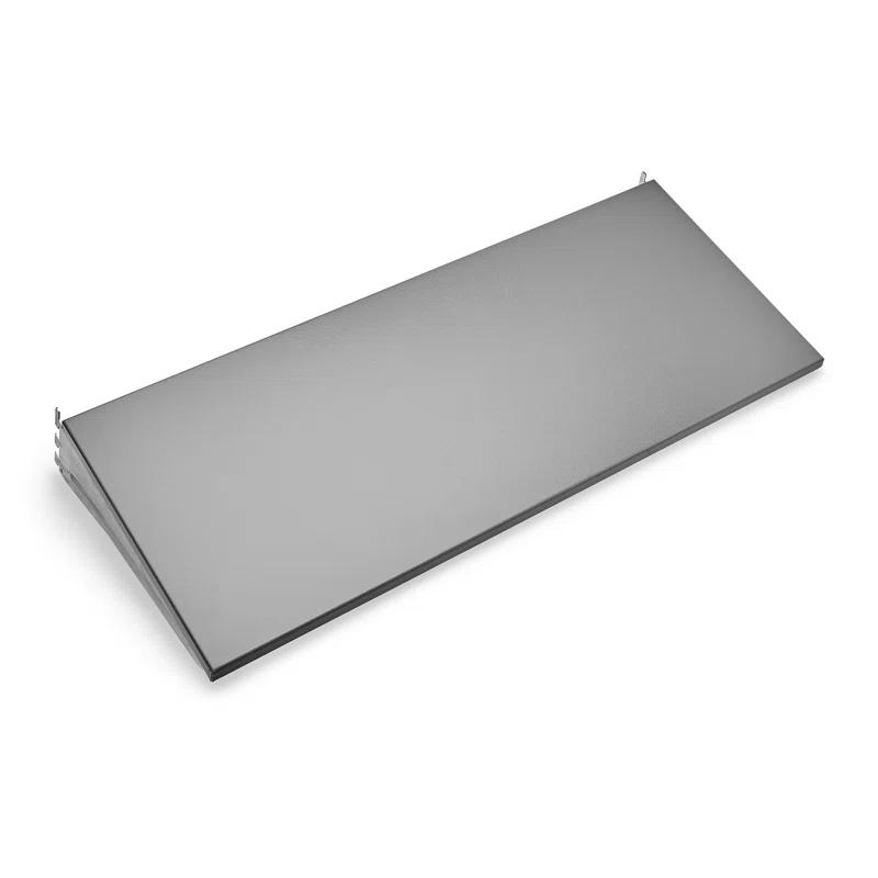 Sleek 31'' Gray Steel Wall-Mounted Shelf for Garage Organization