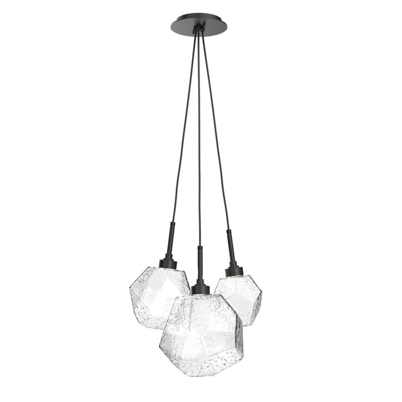 Gem 3-Light LED Cluster Pendant with Hand-Blown Glass Shades