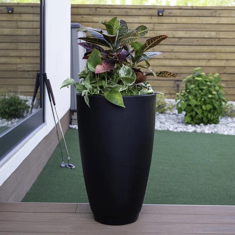 Mayne Inc. Caprio Tall Resin Pot Planter with Water Reservoir