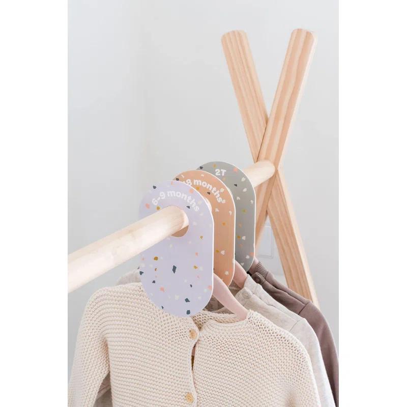 3 Sprouts 3 Sprouts Baby Closet Dividers (Newborn To 24 Months) – Pack Of 8 - Terrazzo (Set of 8)