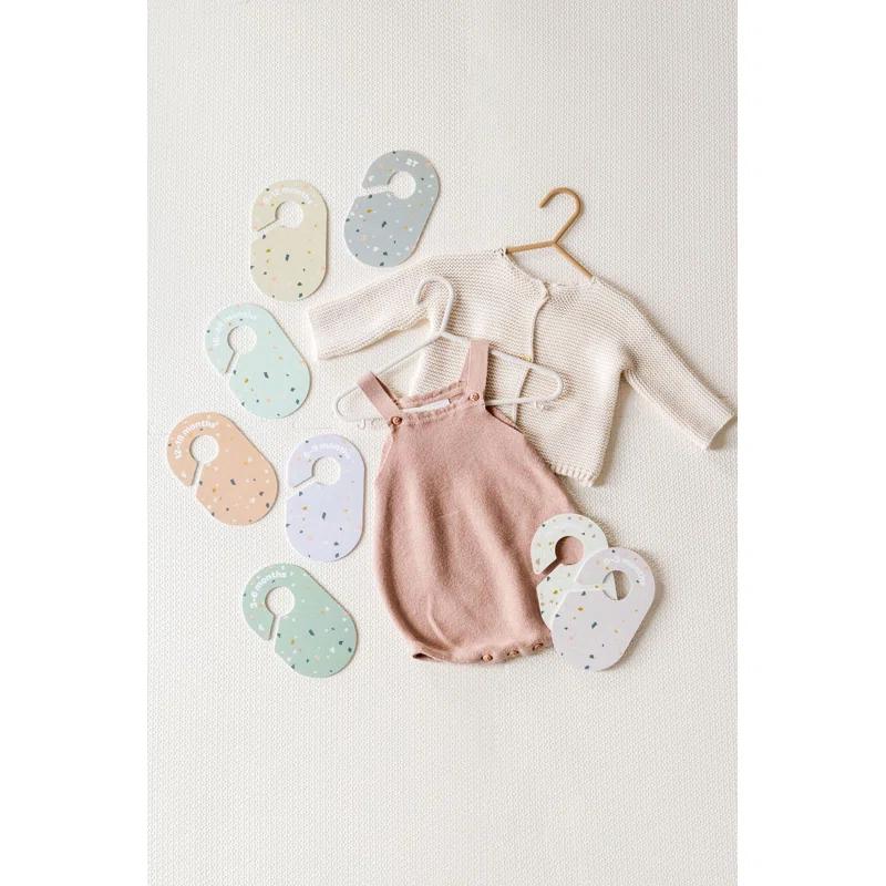 3 Sprouts 3 Sprouts Baby Closet Dividers (Newborn To 24 Months) – Pack Of 8 - Terrazzo (Set of 8)