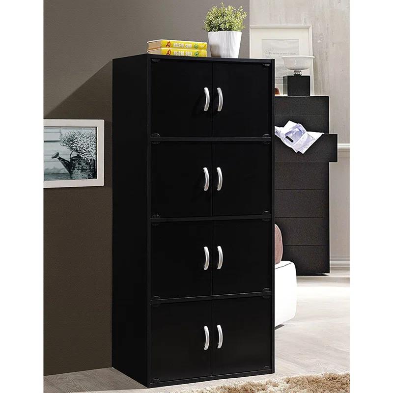 Black 57" Tall Multipurpose Office Storage Cabinet