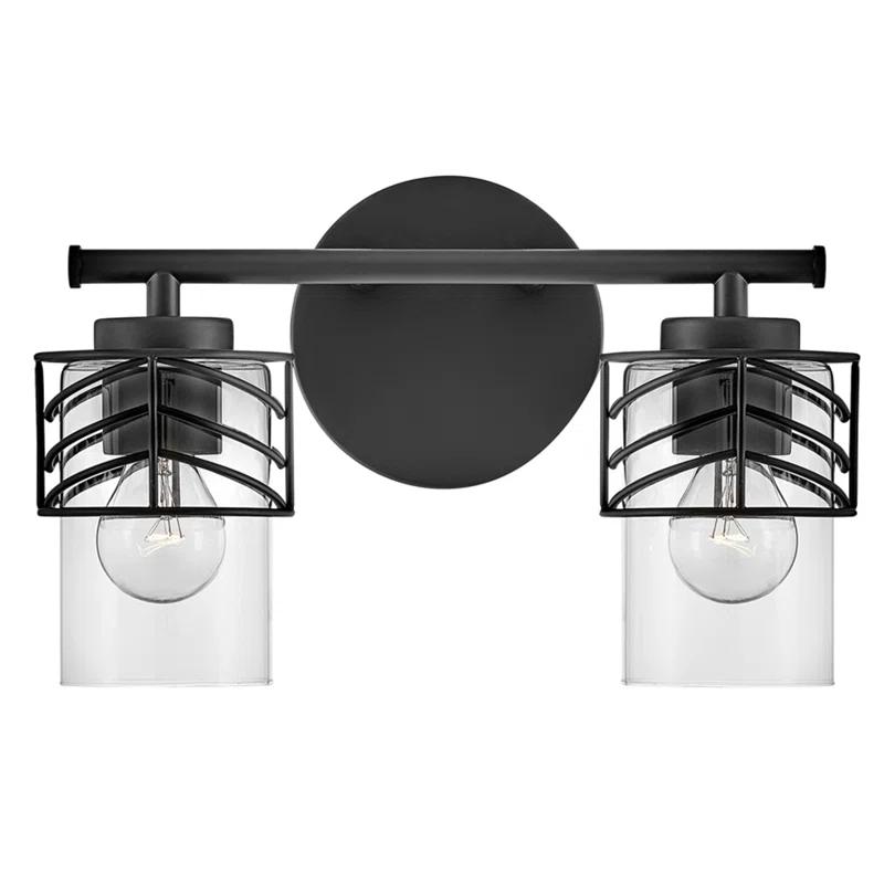Hinkley Della Two-Light Chevron Bath Vanity