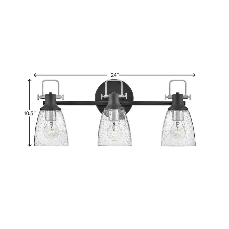 Easton 3-Light Dimmable Black Vanity light