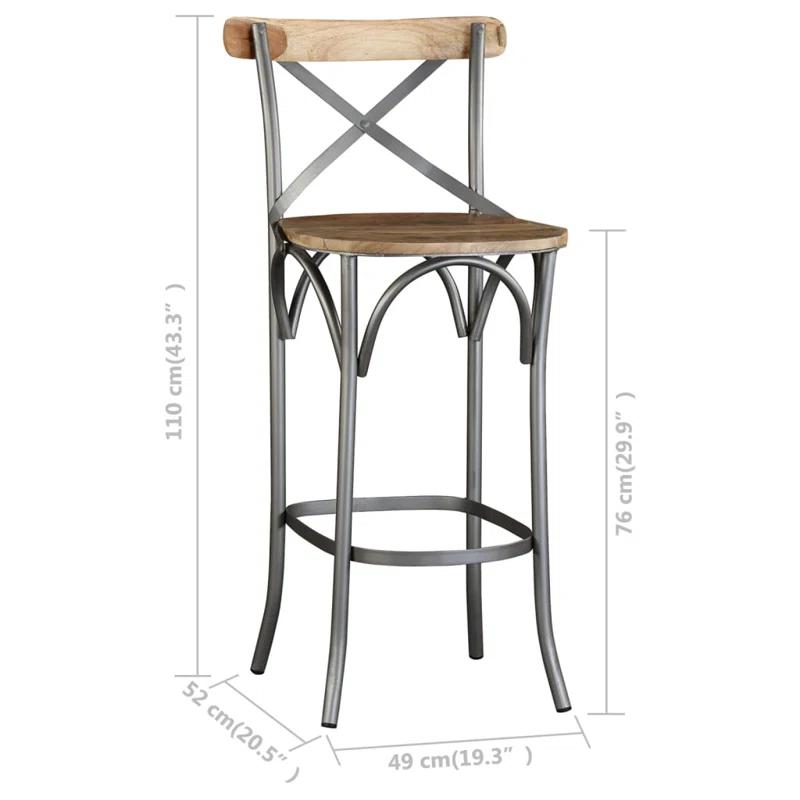 VidaXL VidaXL Bar Stool Solid Mango Wood