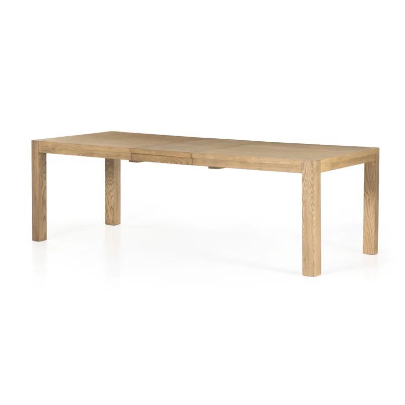 Dune Ash Extendable Rectangular Dining Table with Solid Wood Legs
