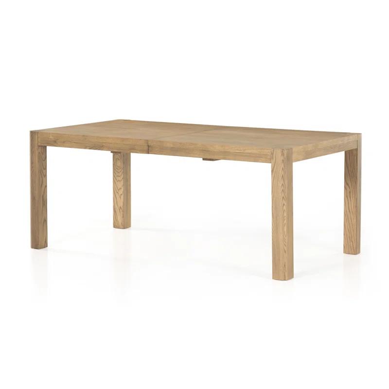 Dune Ash Extendable Rectangular Dining Table with Solid Wood Legs