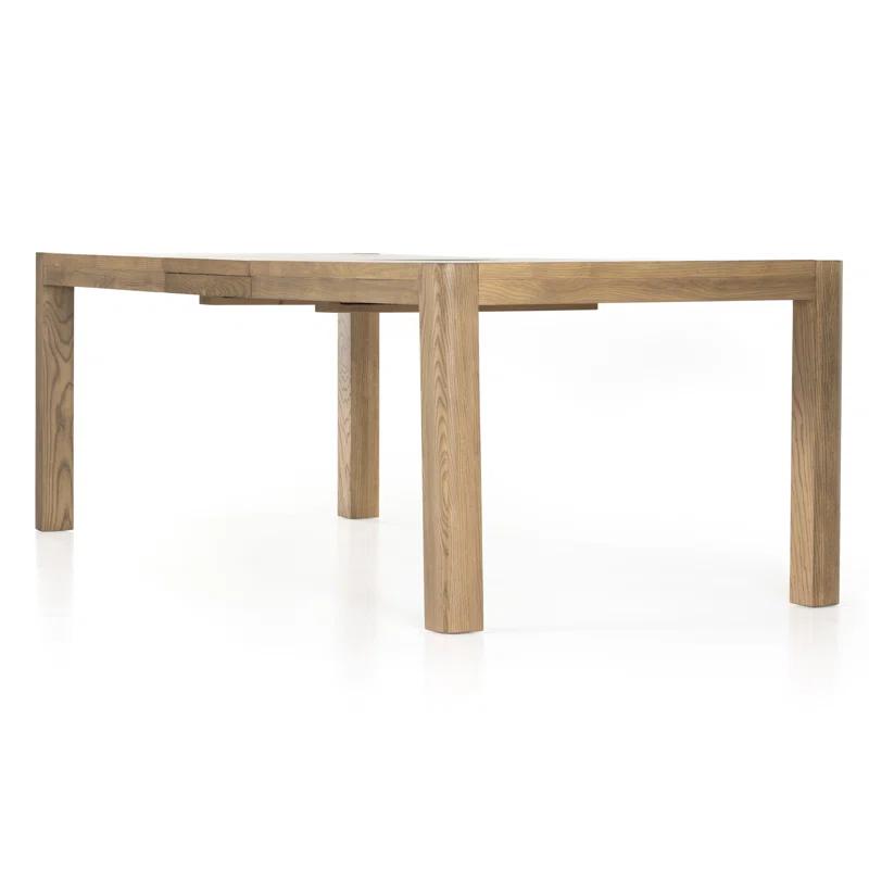 Dune Ash Extendable Rectangular Dining Table with Solid Wood Legs