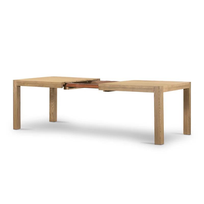 Dune Ash Extendable Rectangular Dining Table with Solid Wood Legs