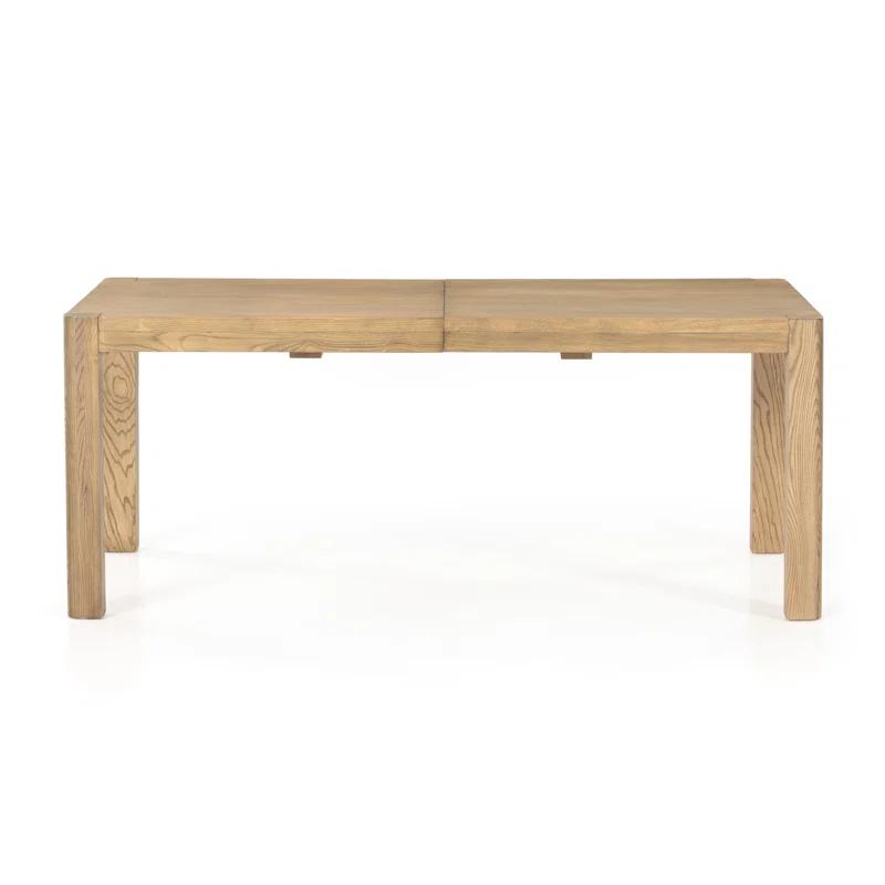 Dune Ash Extendable Rectangular Dining Table with Solid Wood Legs