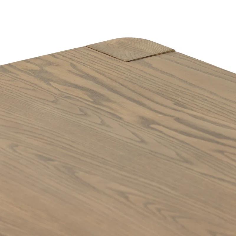Dune Ash Extendable Rectangular Dining Table with Solid Wood Legs