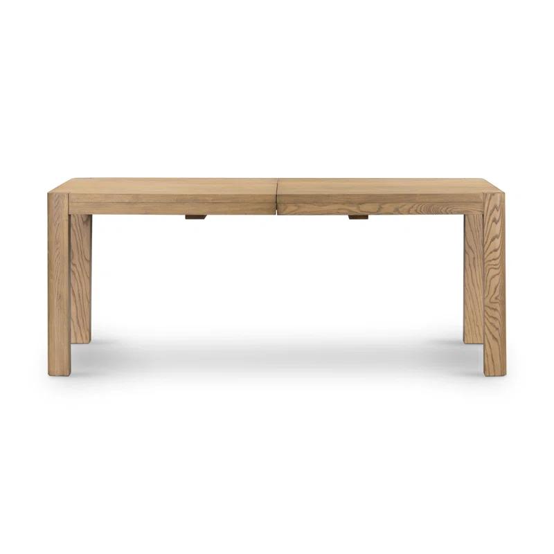 Dune Ash Extendable Rectangular Dining Table with Solid Wood Legs