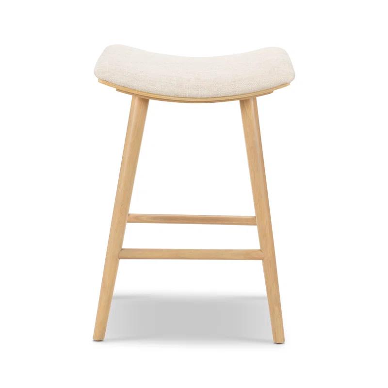 Essence Natural Solid Wood Saddle Style Counter Stool