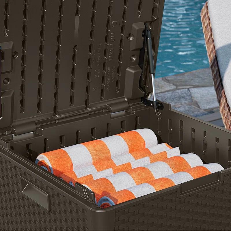 Suncast Suncast 26.75'' W 60 Gallons Water Resistant Resin Lockable Deck Box