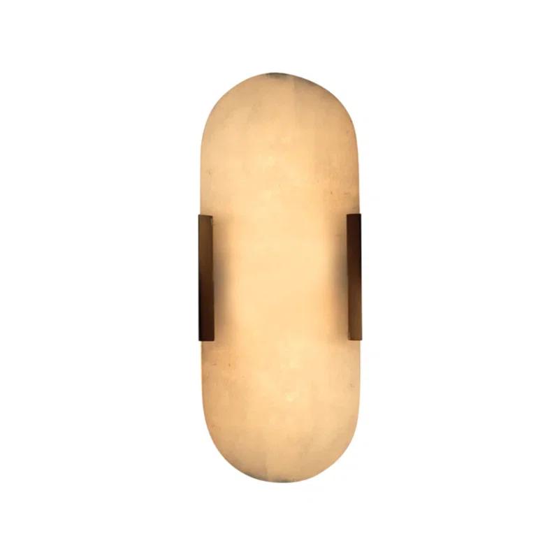Delphi Antique Brass 2-Light Alabaster Wall Sconce