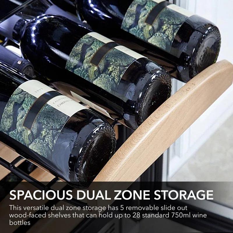 Whynter Whynter 15'' width 28 Bottle Dual Zone Built-In Wine Refrigerator