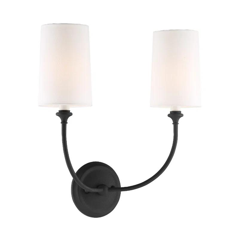 Crystorama Lighting Sylvan 2 - Light Sconce in  Black Forged