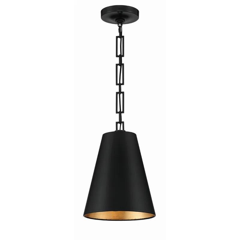 Crystorama Lighting Alston 2 - Light Chandelier in  Matte Black/Antique Gold
