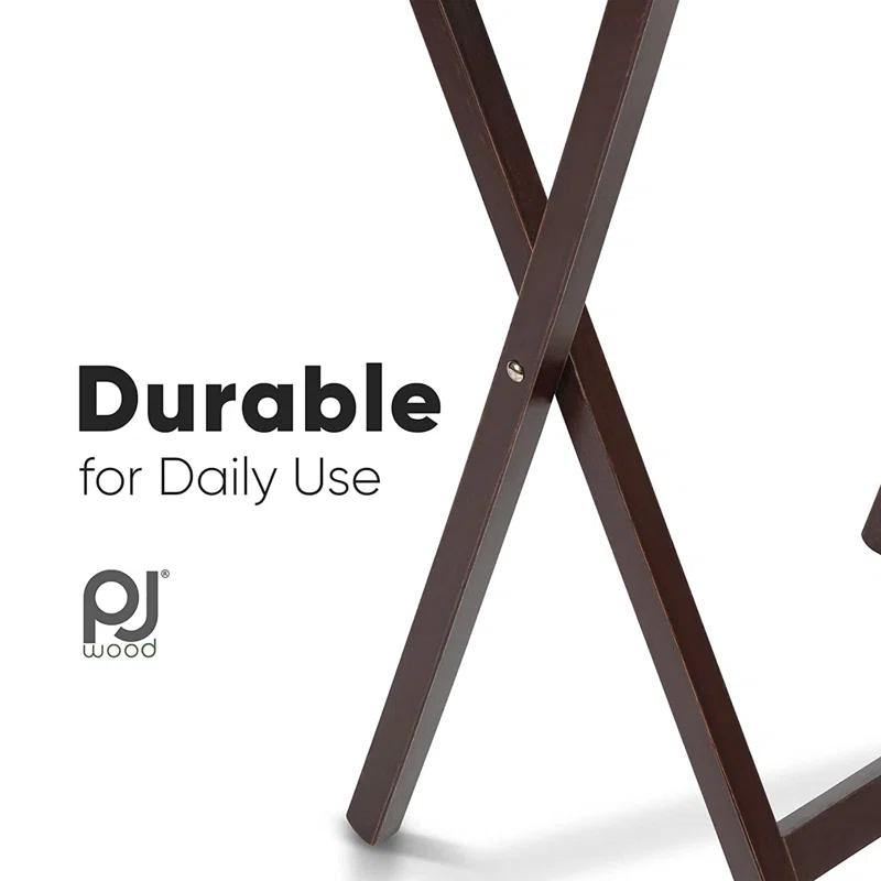 19.09'' Solid Wood Rectangular Portable Folding Table (Set of 2)