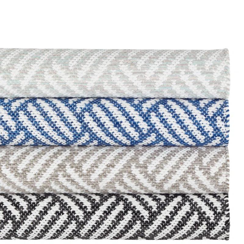 Coastal Breeze Blue Stripe Handwoven Synthetic Rug, 2' x 3'