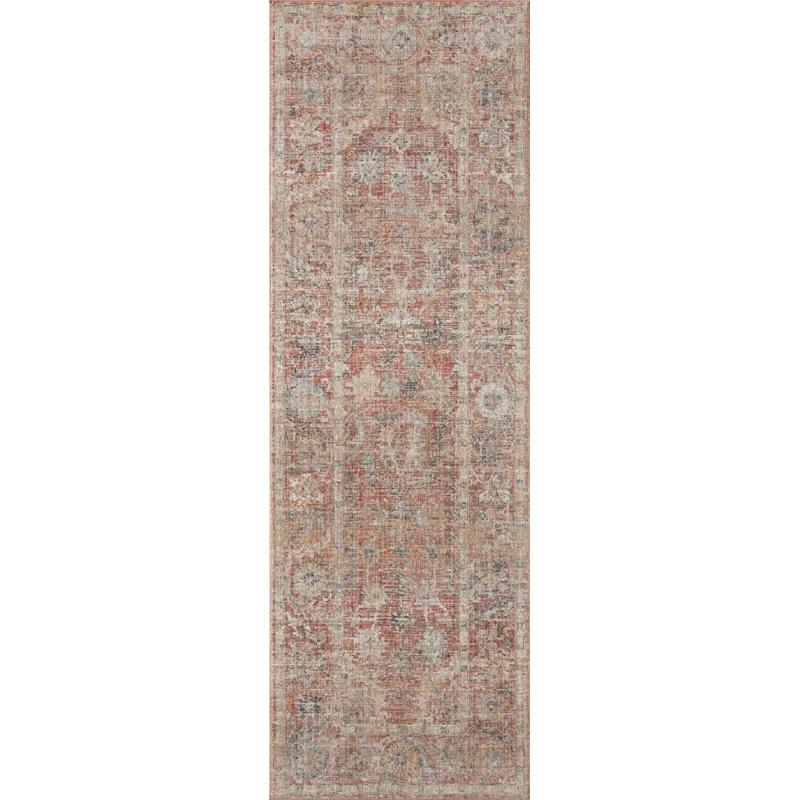 Sunset Floral Traditional Machine Woven Runner Rug 2'7" x 10'