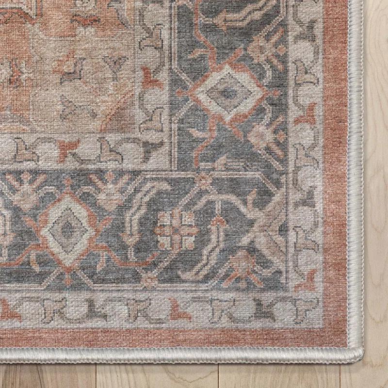 Red Flatweave Oriental Polyester Area Rug 9'10" x 13'