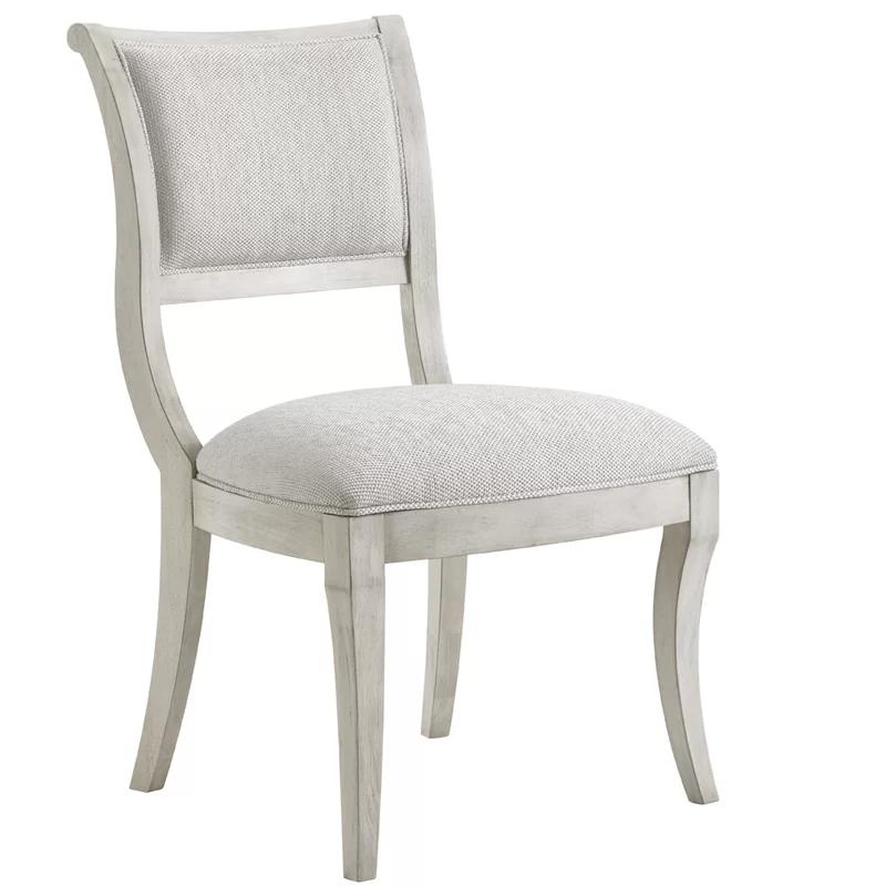 Transitional Cream Upholstered Wood Side Chair 22"x25.5"