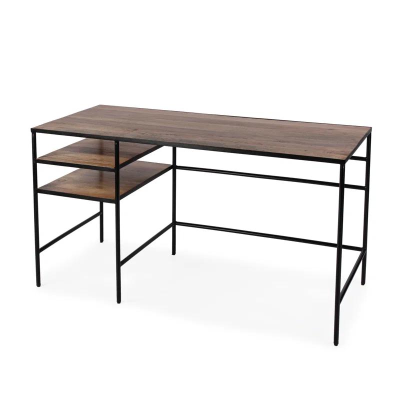 Butler Specialty Company Jensen Iron And Wood Writing Desk - Natural Mango