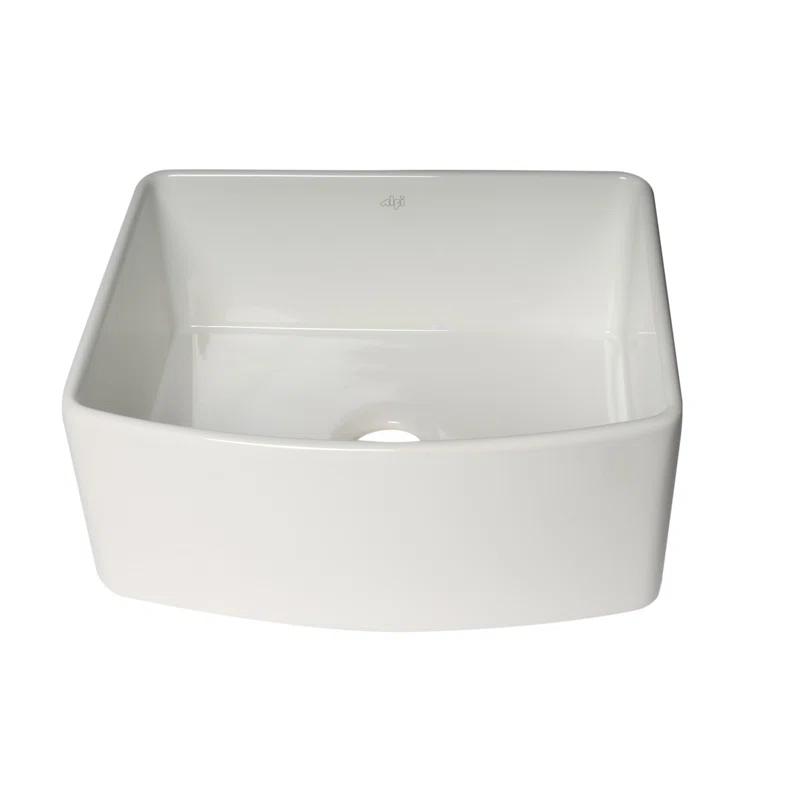 24'' L Flush Single Bowl Fireclay Kitchen Sink