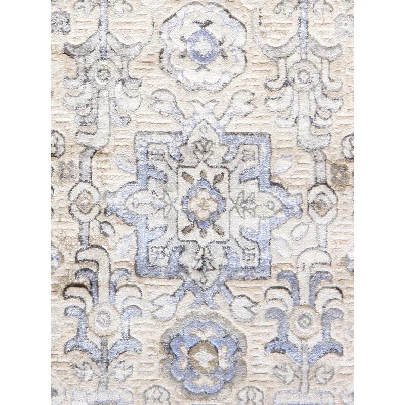Pasargad Amadeus Power Loom Oriental Area Rug in Ivory/Gray
