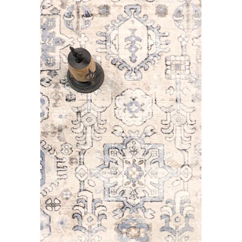 Pasargad Amadeus Power Loom Oriental Area Rug in Ivory/Gray