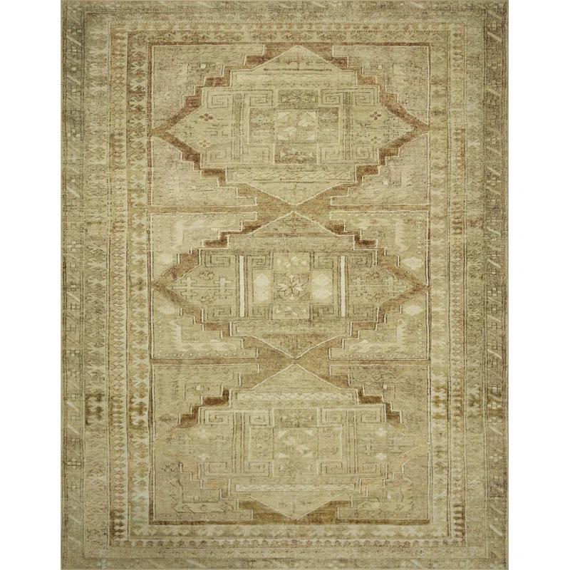 Sinclair II Rug by Magnolia Home by Joanna Gaines x Loloi - Khaki and Tobacco / 5' x 7'