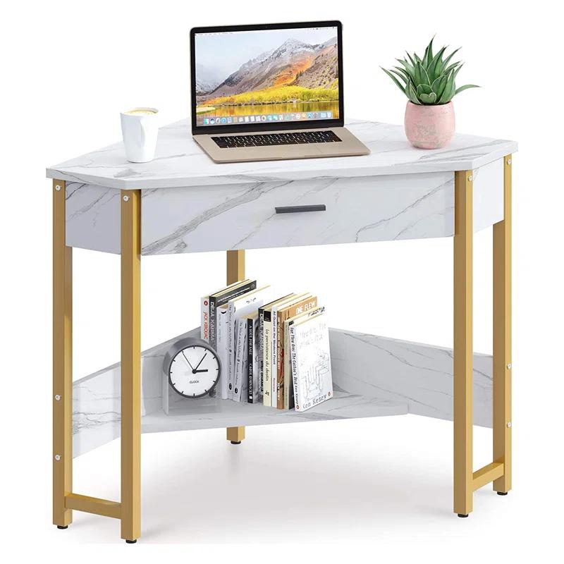 ODK Corner Metal Base Writing Desk