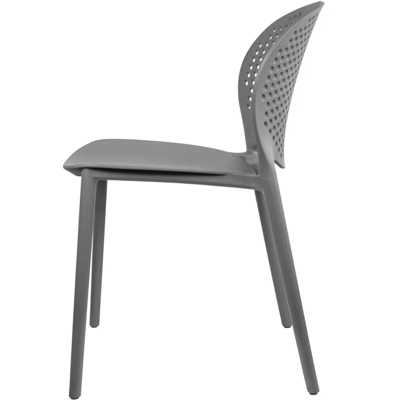 2xHome Outdoor Stacking Dining Side Chair (Set of 2)