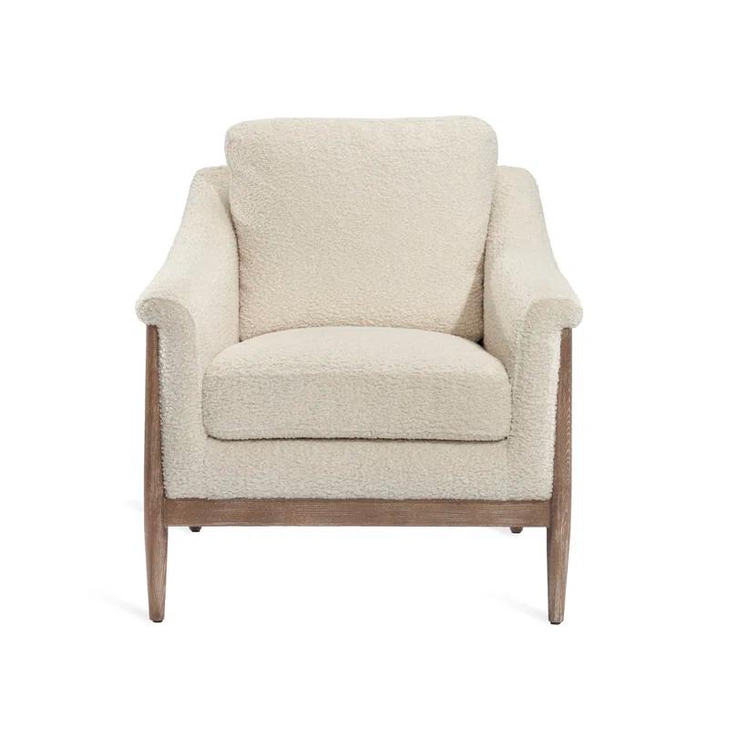 Ashwood Autumn Brown Down Polyester Handcrafted Accent Chair