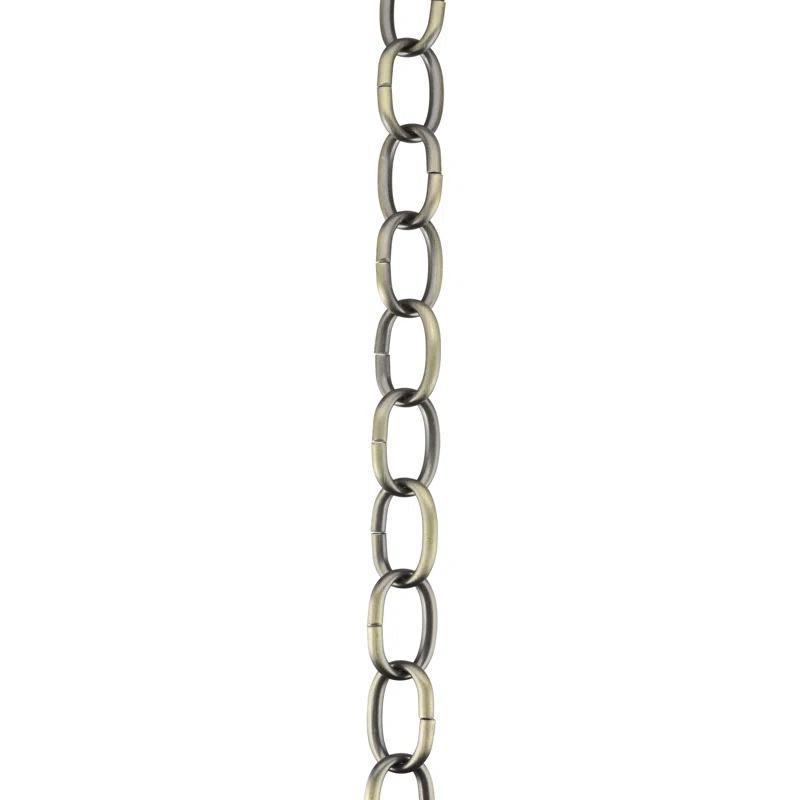 Aspen Creative 21110-51,Steel 10 Feet Heavy Duty Chain For Hanging Up Maximum Weight 40 Pounds-Lighting Fixture/Swag Light/Plant In Antique Brass.11 Gauge.