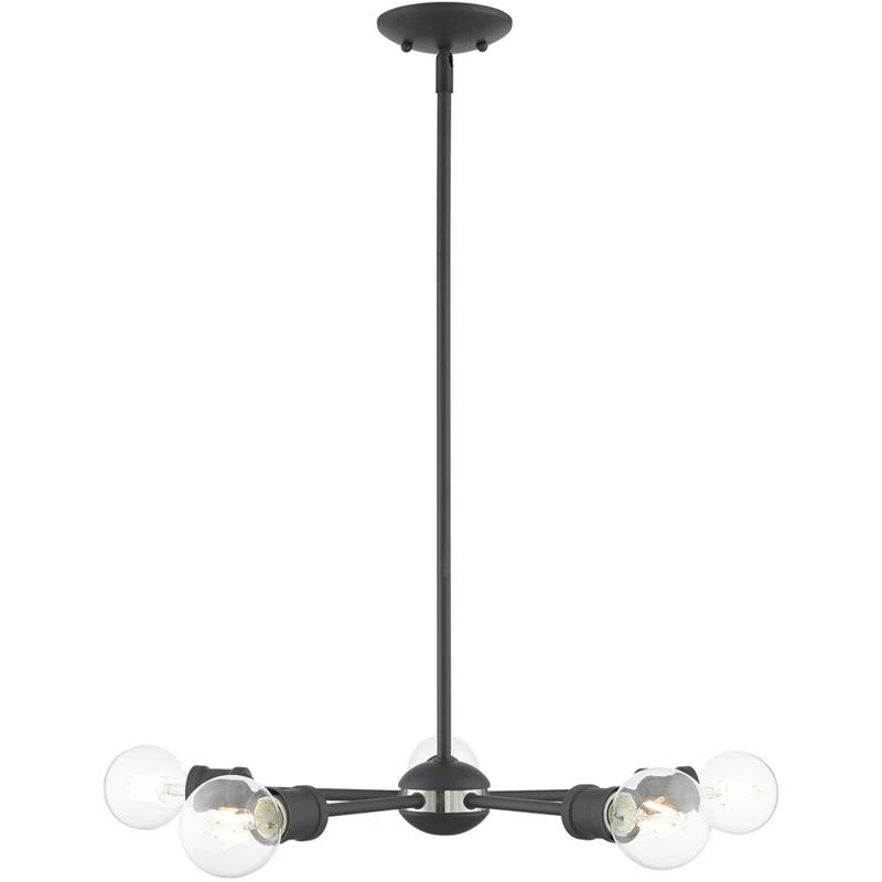 5 - Light Steel Dimmable Sputnik Sphere Chandelier