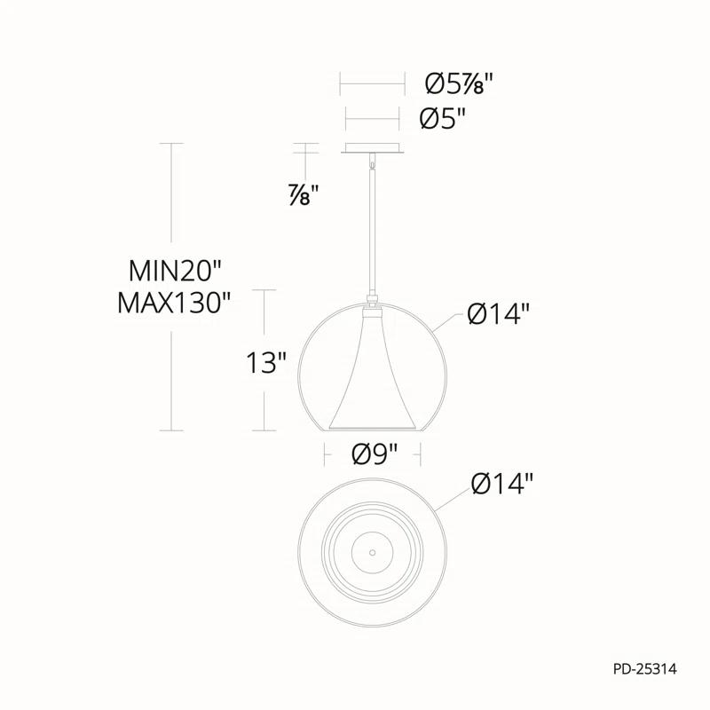 Chantilly 1 - Light Black LED Single Pendant