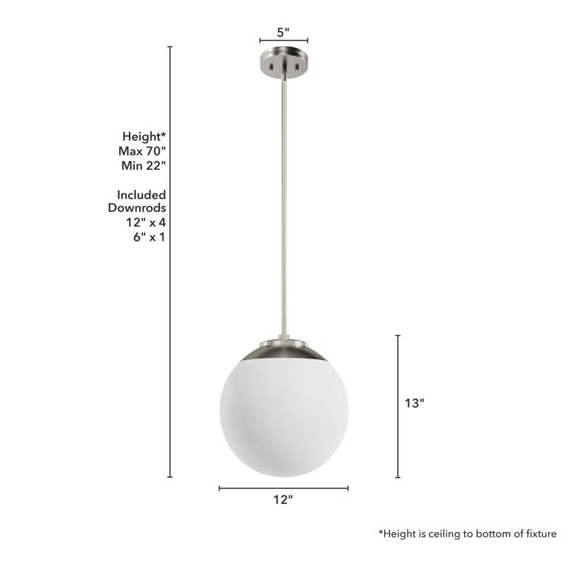 Hunter Fan Hepburn 1 - Light Sphere Globe Pendant