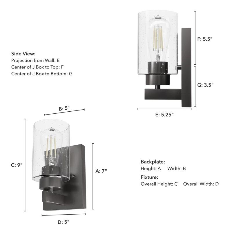 Hartland Aluminum Metal Armed Wall Sconce