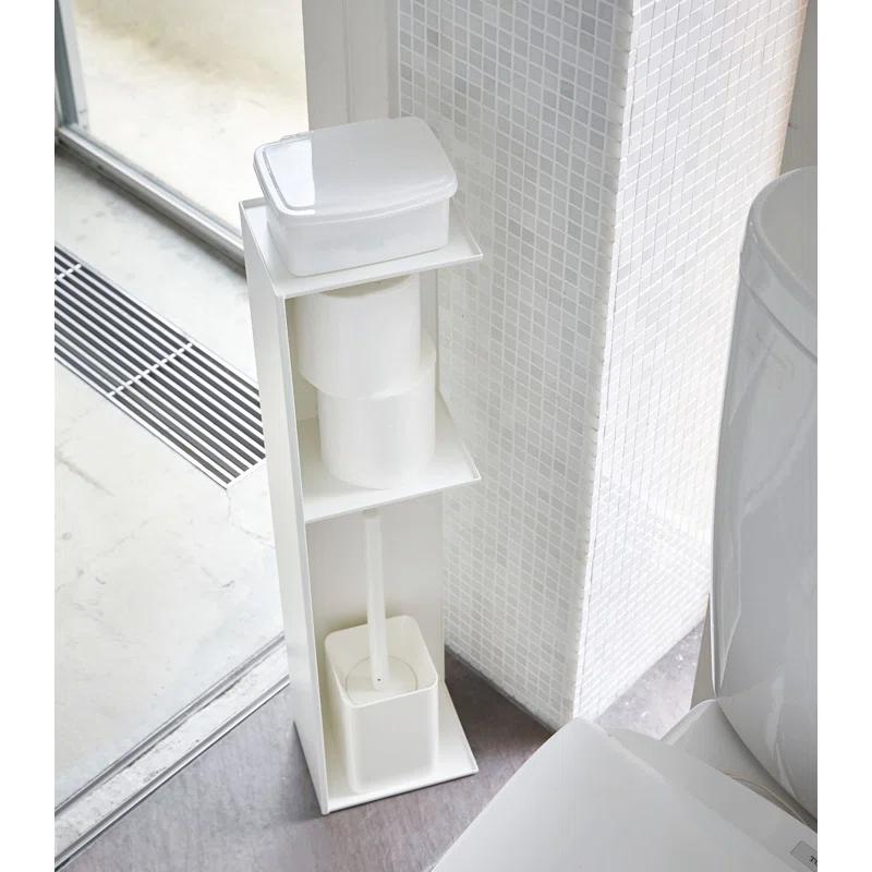 Sleek White Over-the-Toilet 3-Tier Storage Organizer