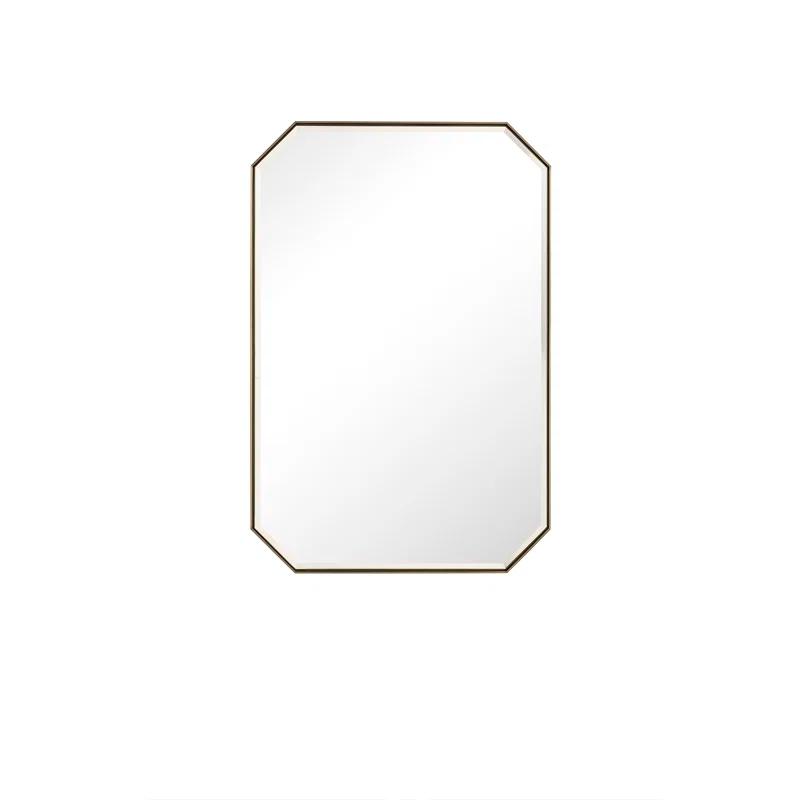 Rohe 36" x 24" Champagne Brass Minimalist Vanity Mirror