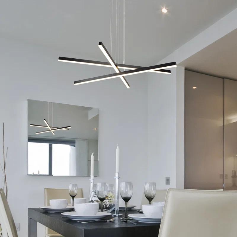 Sirius 40" Black Aluminum LED Pendant Light