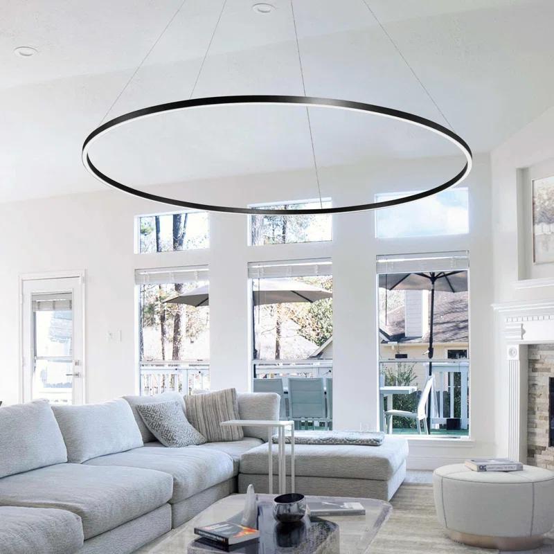 Tania 100-277V ETL Certified Integrated LED Height Adjustable Ring Chandelier